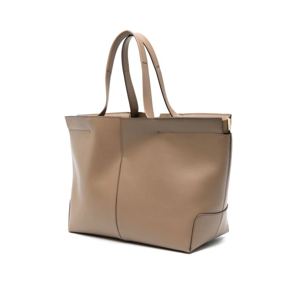 TOD'S Lichtbruine Tote Tas met Afneembare Pouch Brown Dames