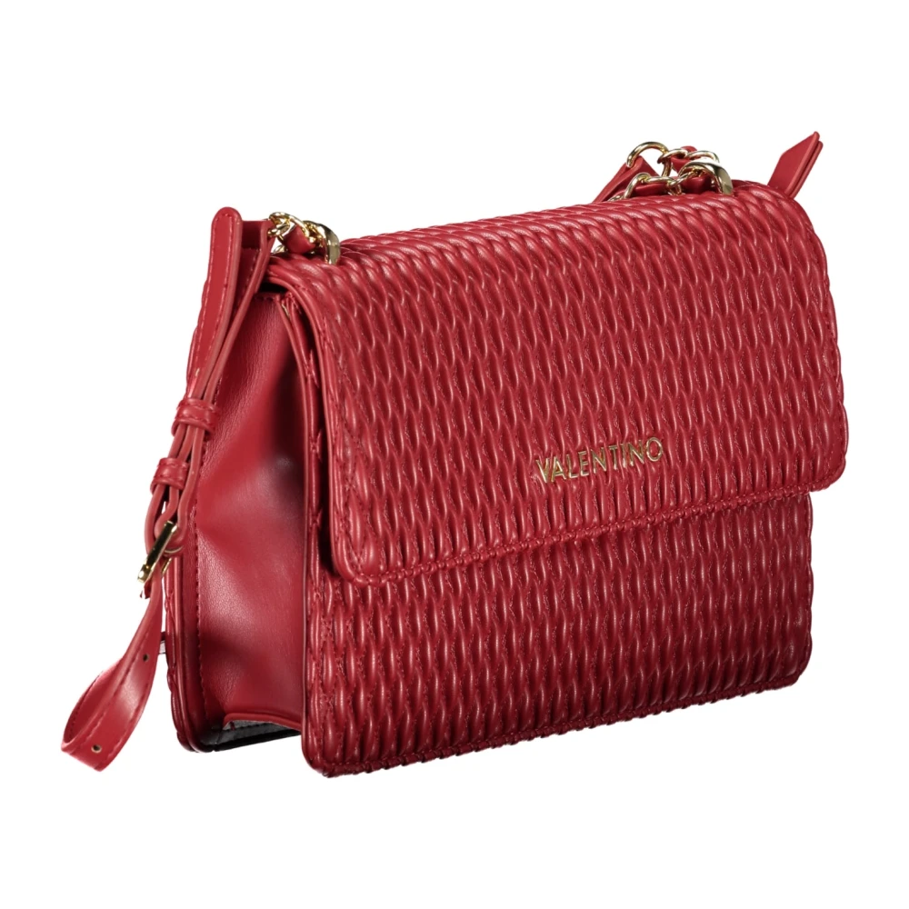 Valentino by Mario Valentino Rode Crossbody Kettingtas met Rits Red Dames