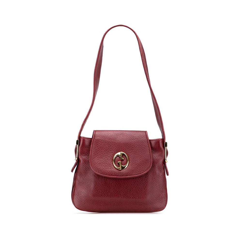 Gucci Vintage Damen Rot Gebrauchte Leder-Schultertasche