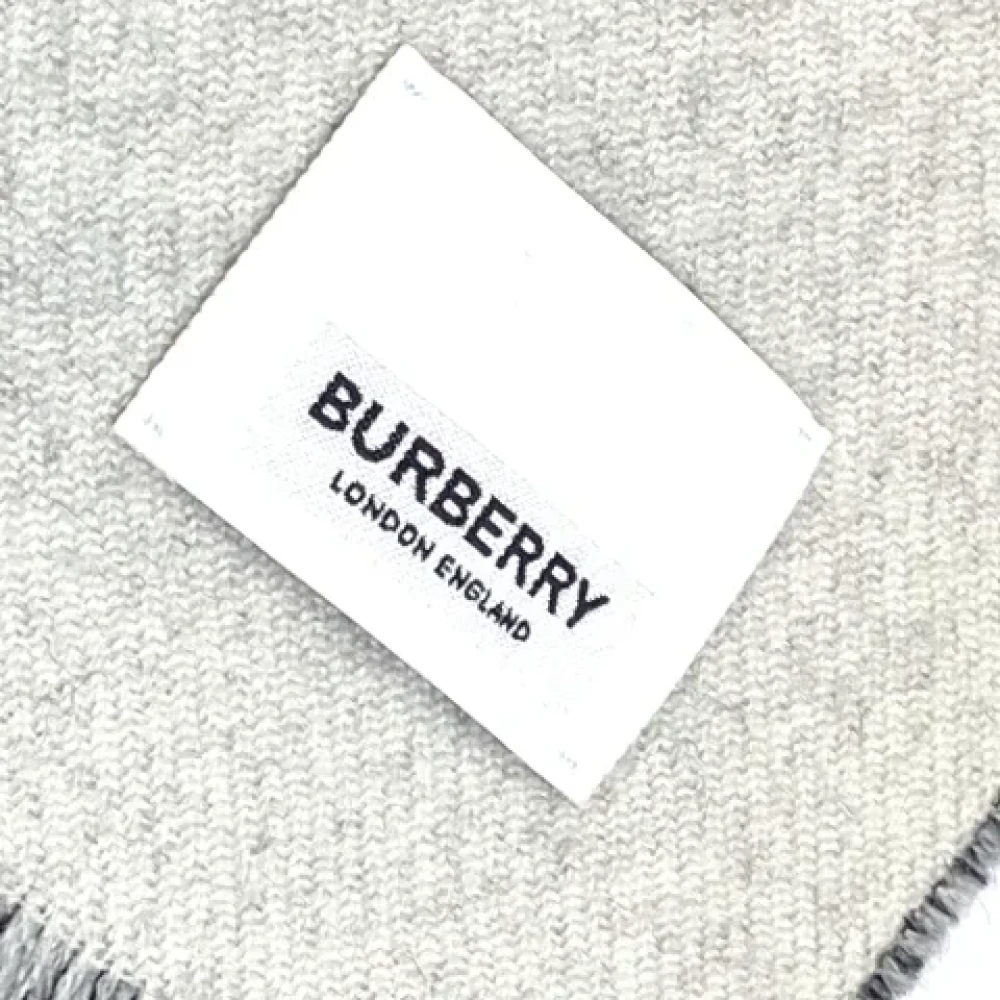 Burberry Vintage Pre-owned Wool scarves Blue Heren