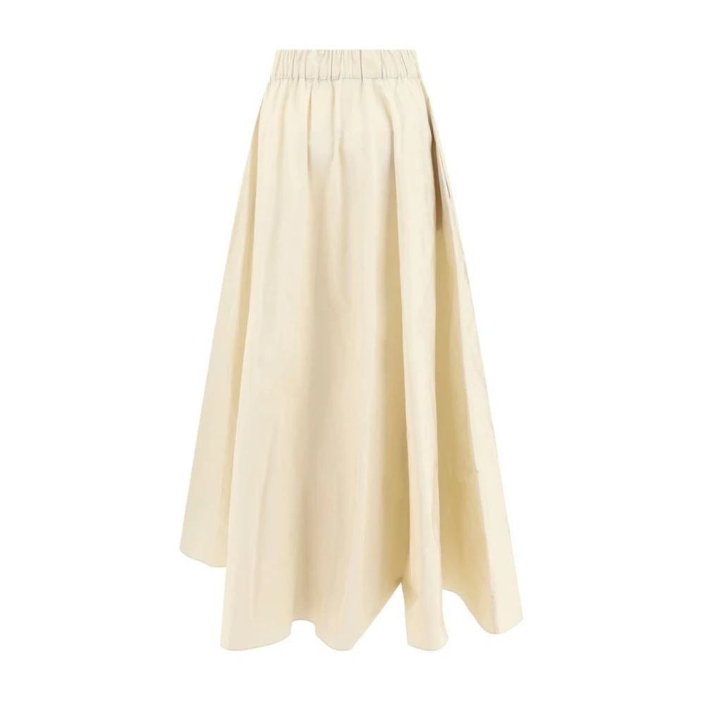 P.a.r.o.s.h. A-Lijn Nylon Rok met Zakken Beige Dames