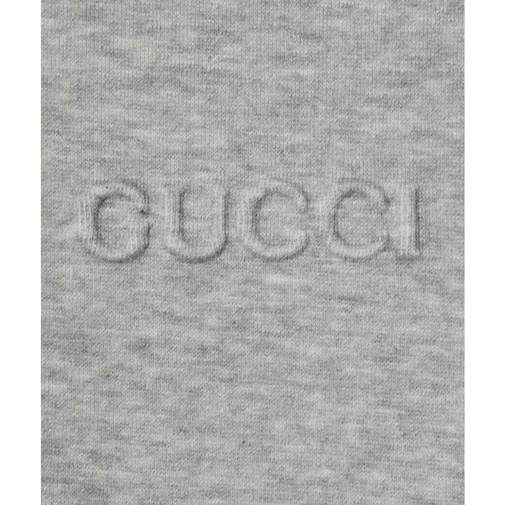 Gucci Heathergrijze Hoodie met Rits Gray Heren
