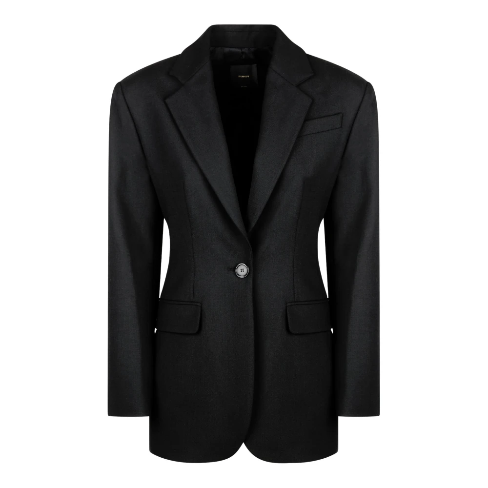 Pinko Elegante Zwarte Blazer Black Dames