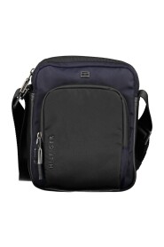 Blue Polyurethane Shoulder Bag