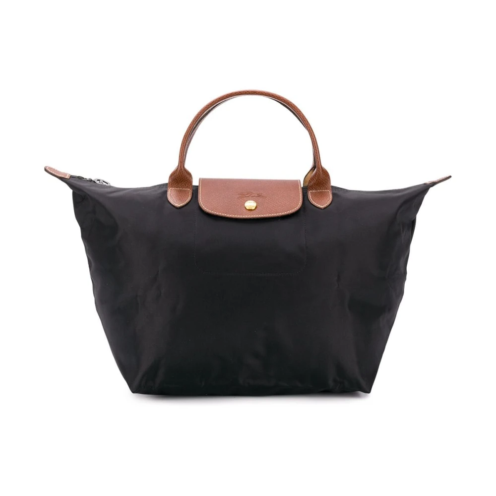 Longchamp Klassieke Opvouwbare Tote Tas Black Dames