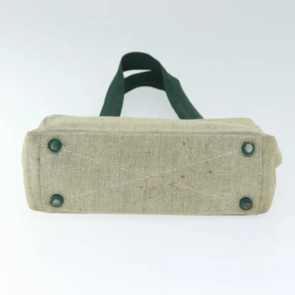 Prada Vintage Pre-owned Canvas handbags Beige Dames