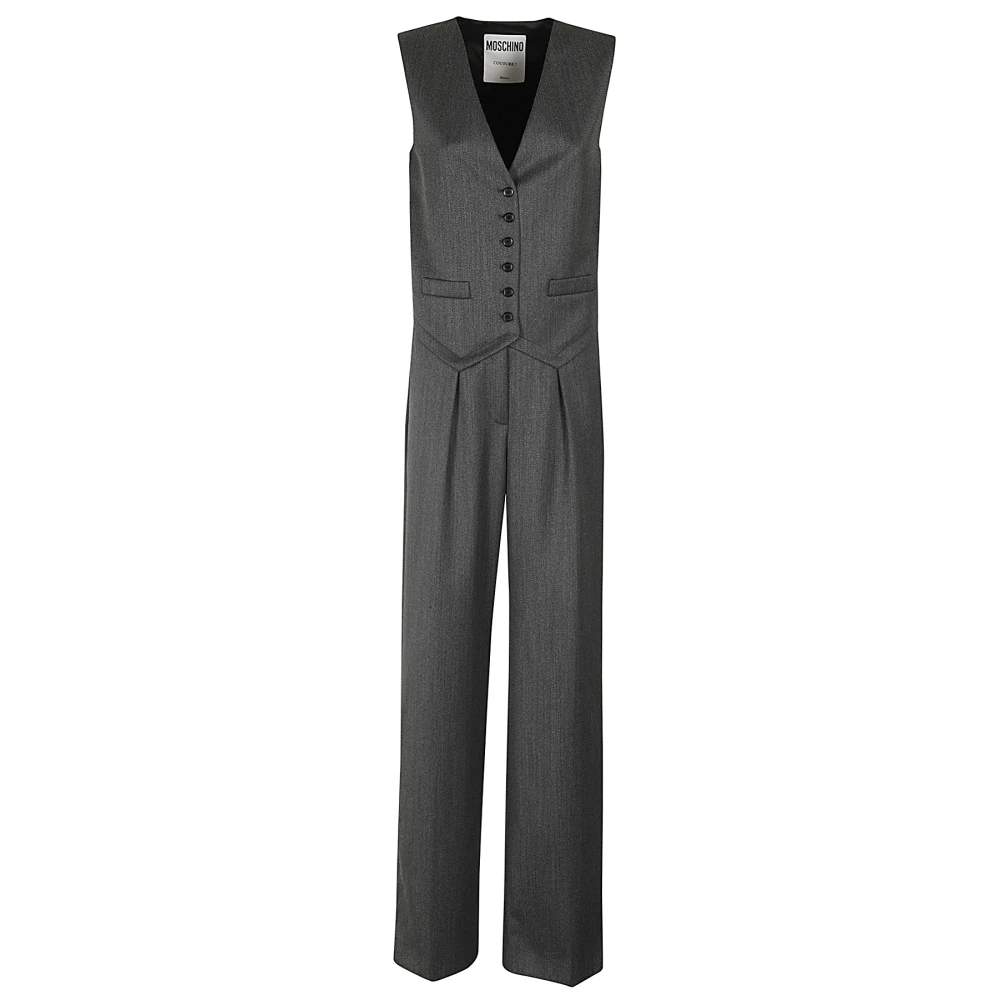 Moschino Stijlvolle Jumpsuit voor Vrouwen Gray Dames