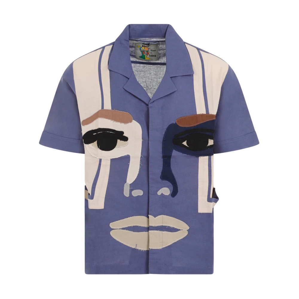 KidSuper Studios Blauw Camo Face Shirt Multicolor Heren