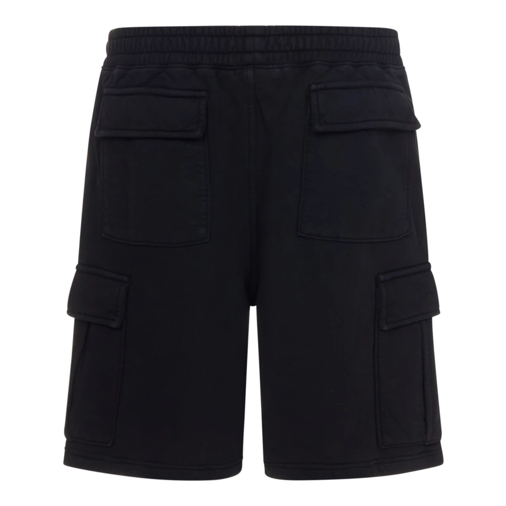 Stüssy Zwarte Cargo Shorts met Elastische Taille Black Heren