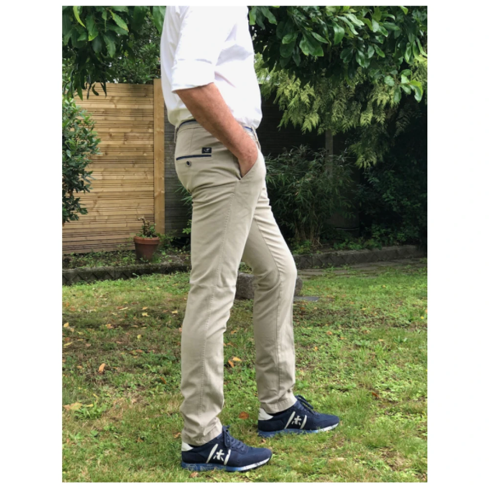 Mason's Slim Fit Chino Broek Beige Heren