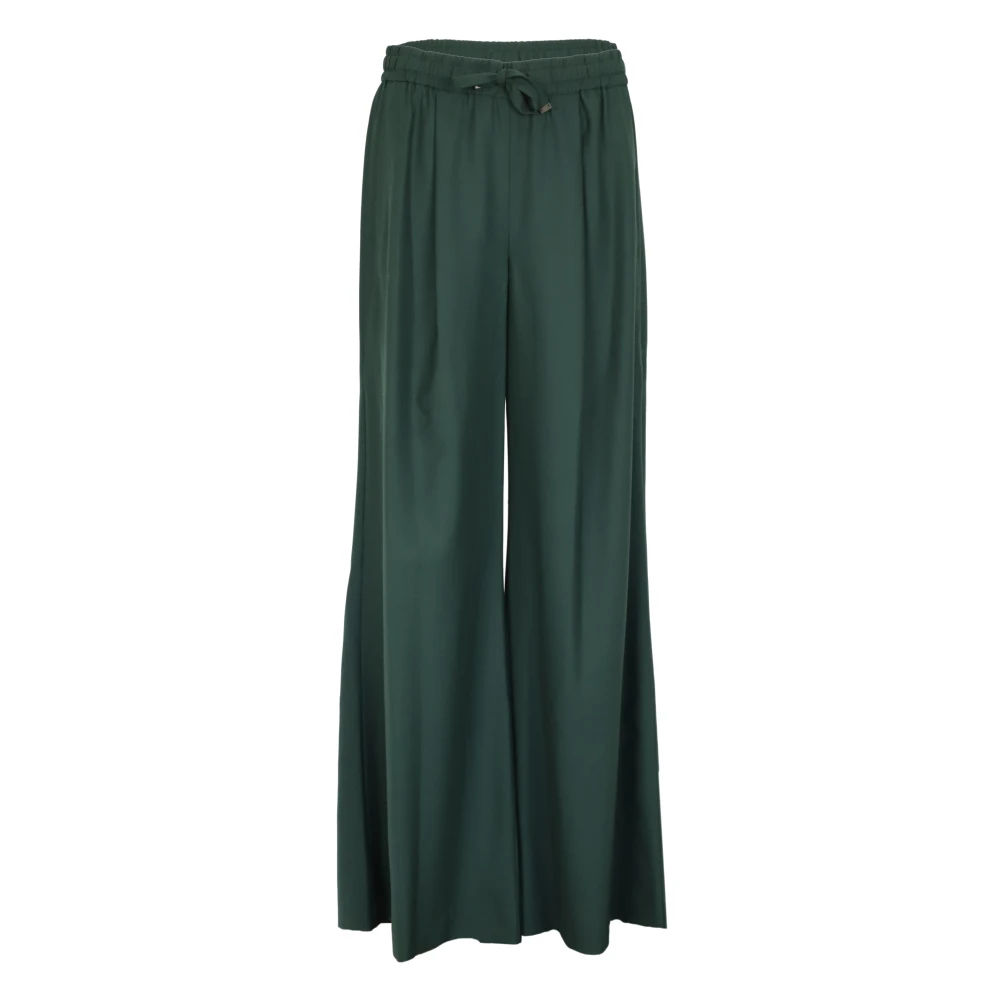Closed Tijdloze stijl wijduitlopende broek Green Dames