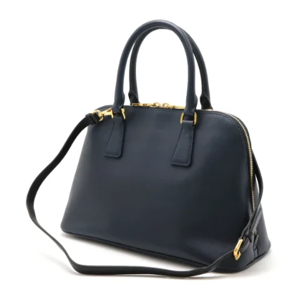 Prada Vintage Pre-owned Leather handbags Blue Dames