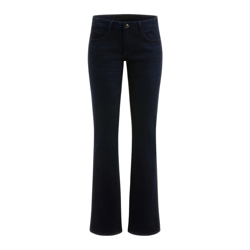 Guess Donker Denim Straight Leg Broek Blue Dames