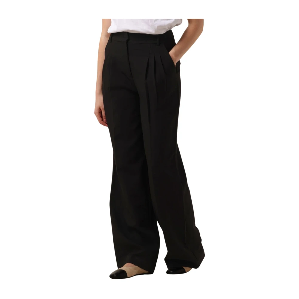 Co'couture Women's Black Vola Pleat Pant - Wide Trousers - Xs - Trousers