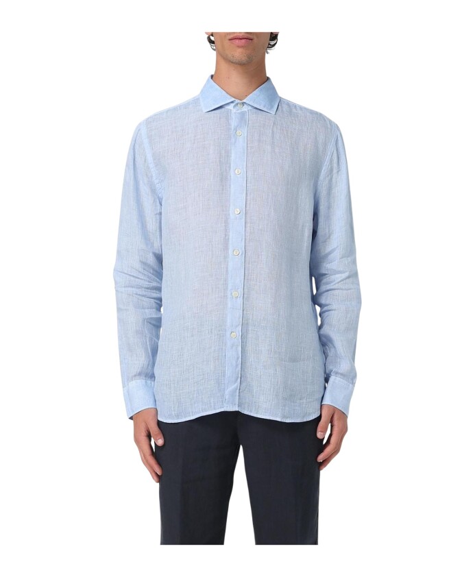 chemise-casual-en-lin-bleu-style-moderne