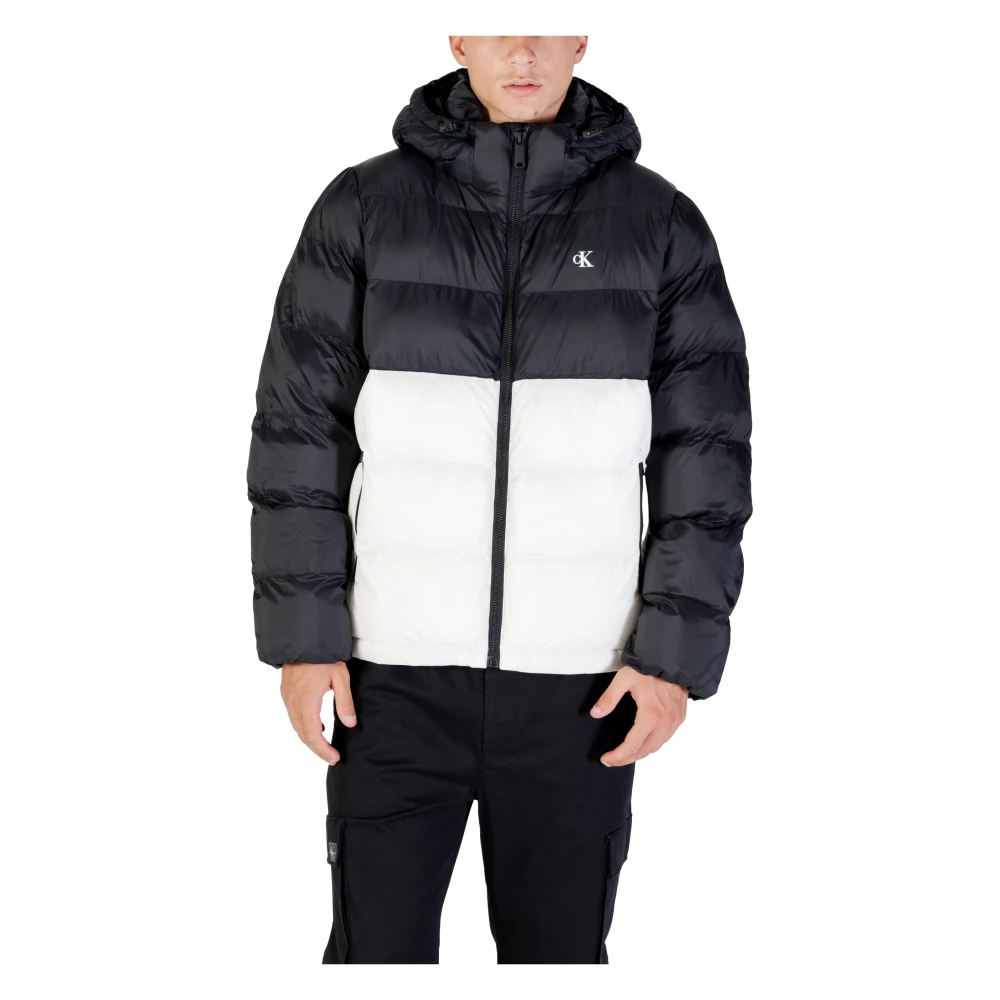 Calvin Klein Jeans Men's Black Winter Jackets, 2XL, Quilted Puffer Jacket With Hood