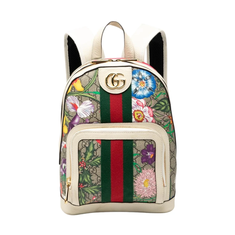 Gucci Vintage Women's Pre-Owned Floral Print Backpack