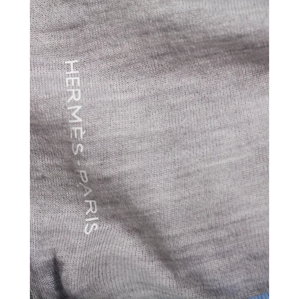 Hermès Vintage Pre-owned Cashmere scarves Gray Dames