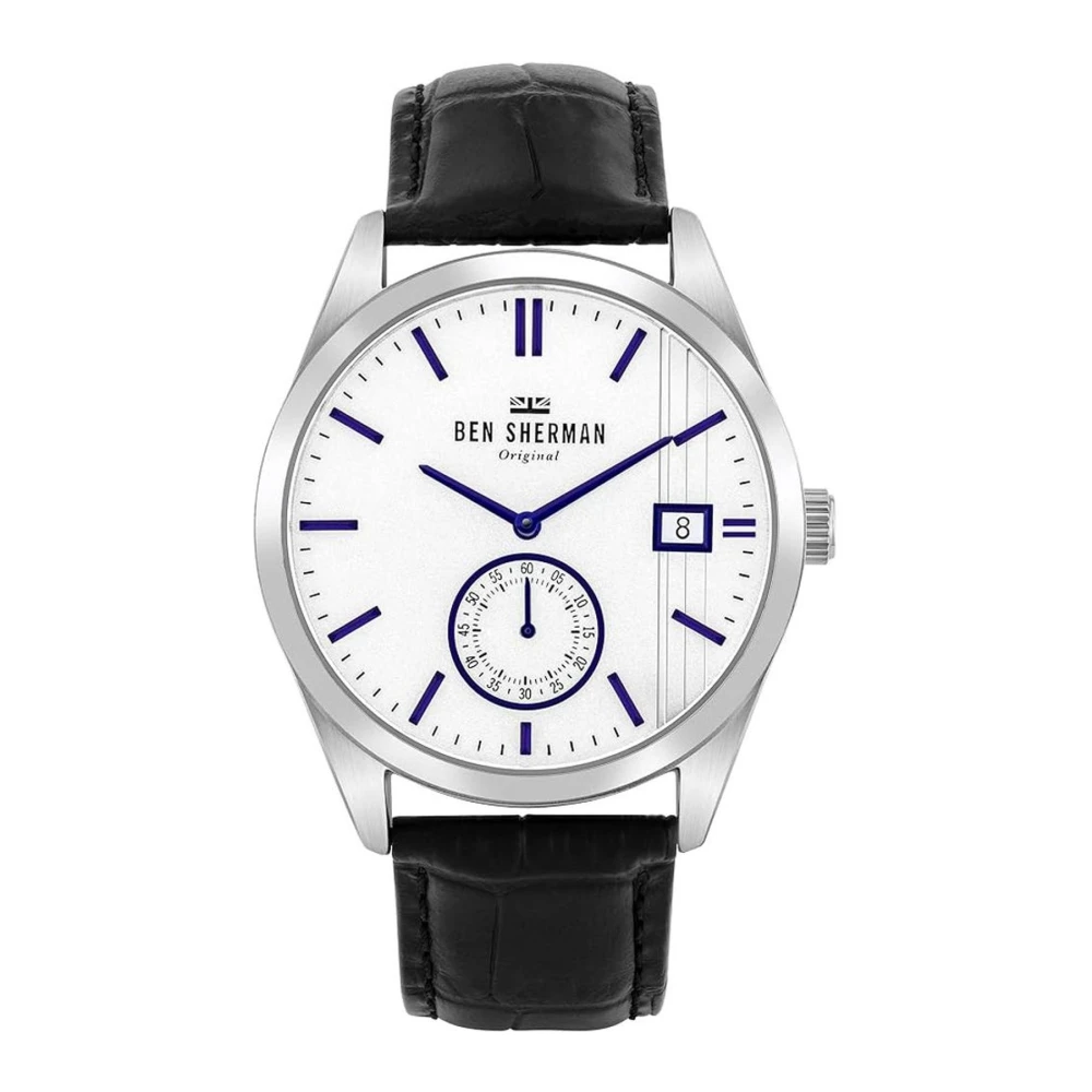 Ben Sherman Men's Grey Leather Quartz Analog Watch