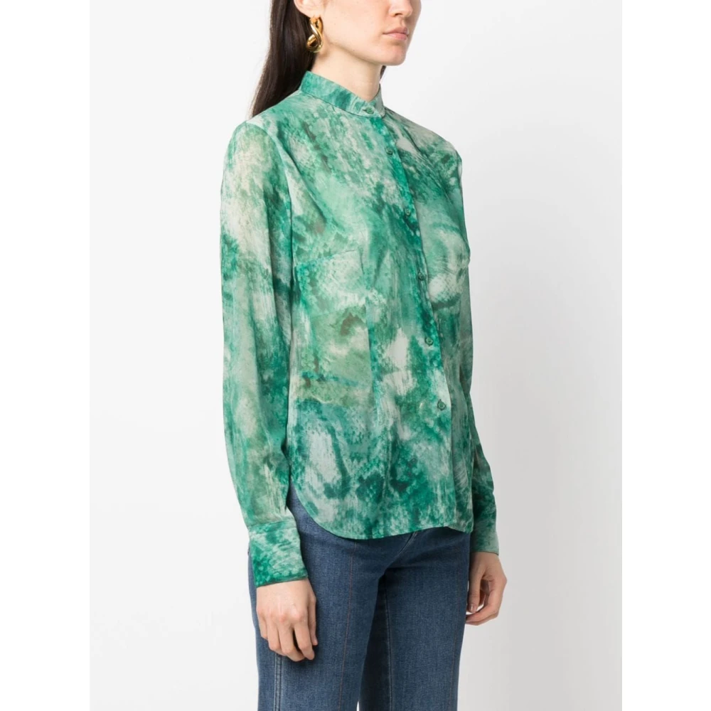 Ermanno Scervino Camisa Stijlvol Overhemd Green Dames