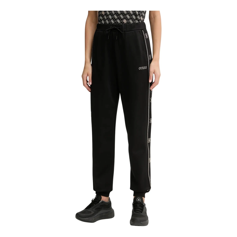 Guess Damen Schwarz Jogginghose V5bb23 Kcx22 Wide Leg - Bild 2