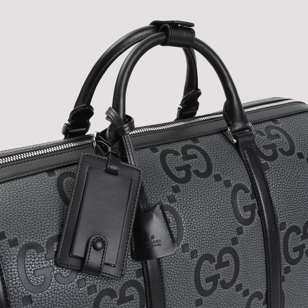 Gucci Grafietzwarte Duffle Bag Gray Heren