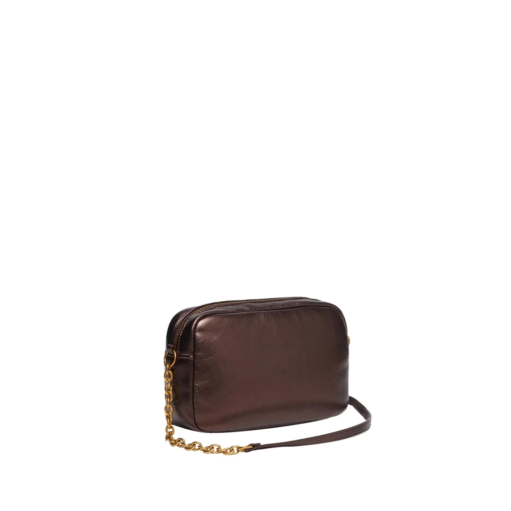 Liu Jo Bruine schoudertas met gouden details Brown Dames