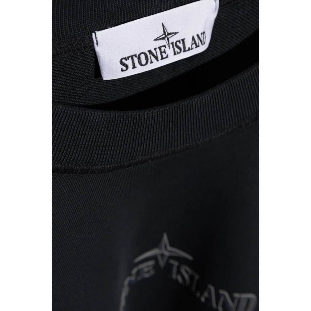 Stone Island Sweatshirt met logo Blue Heren