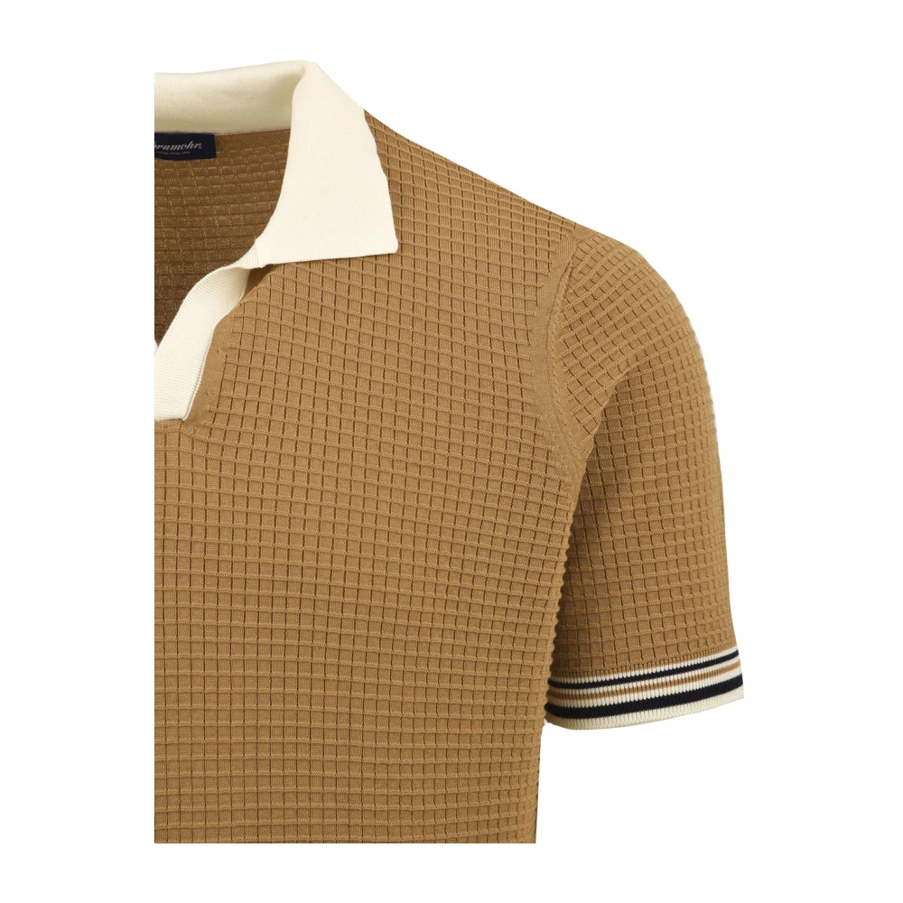 Drumohr Bruine Polo T-shirt Model D0G146W Brown Heren