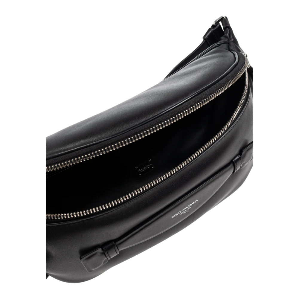 Dolce & Gabbana Leren heuptas Black Heren