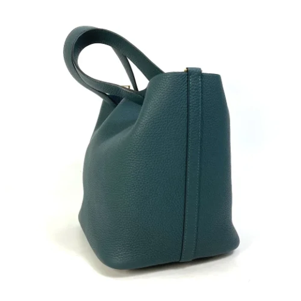 Hermès Vintage Pre-owned Leather handbags Green Dames
