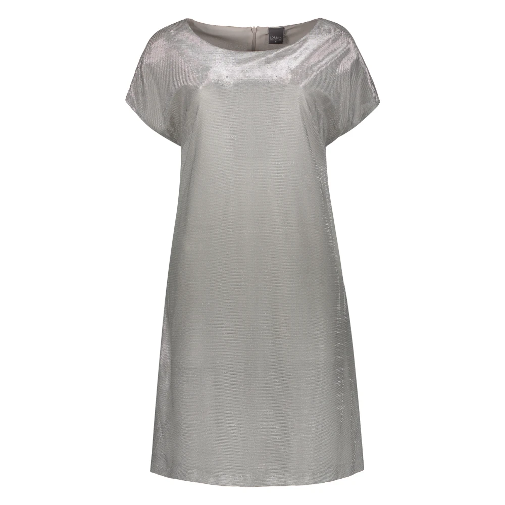 Lorena Antoniazzi Mesh Mini Jurk met Zakken Gray Dames