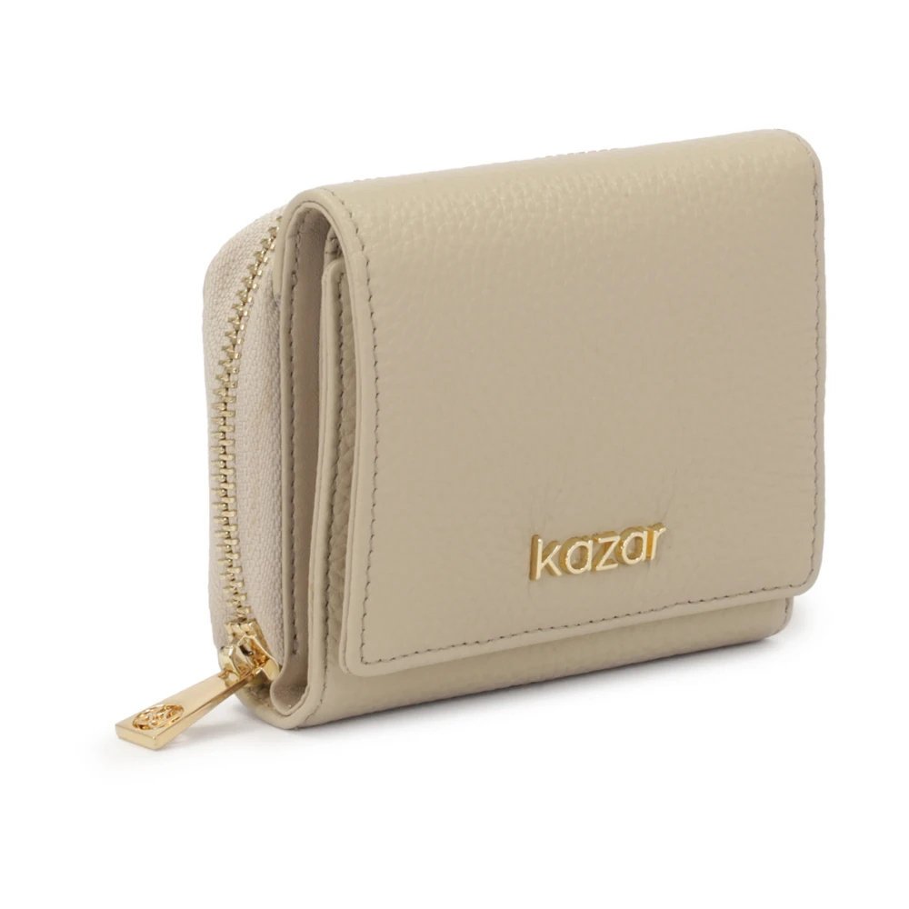 Kazar Lichtgrijze leren portemonnee Gray Dames