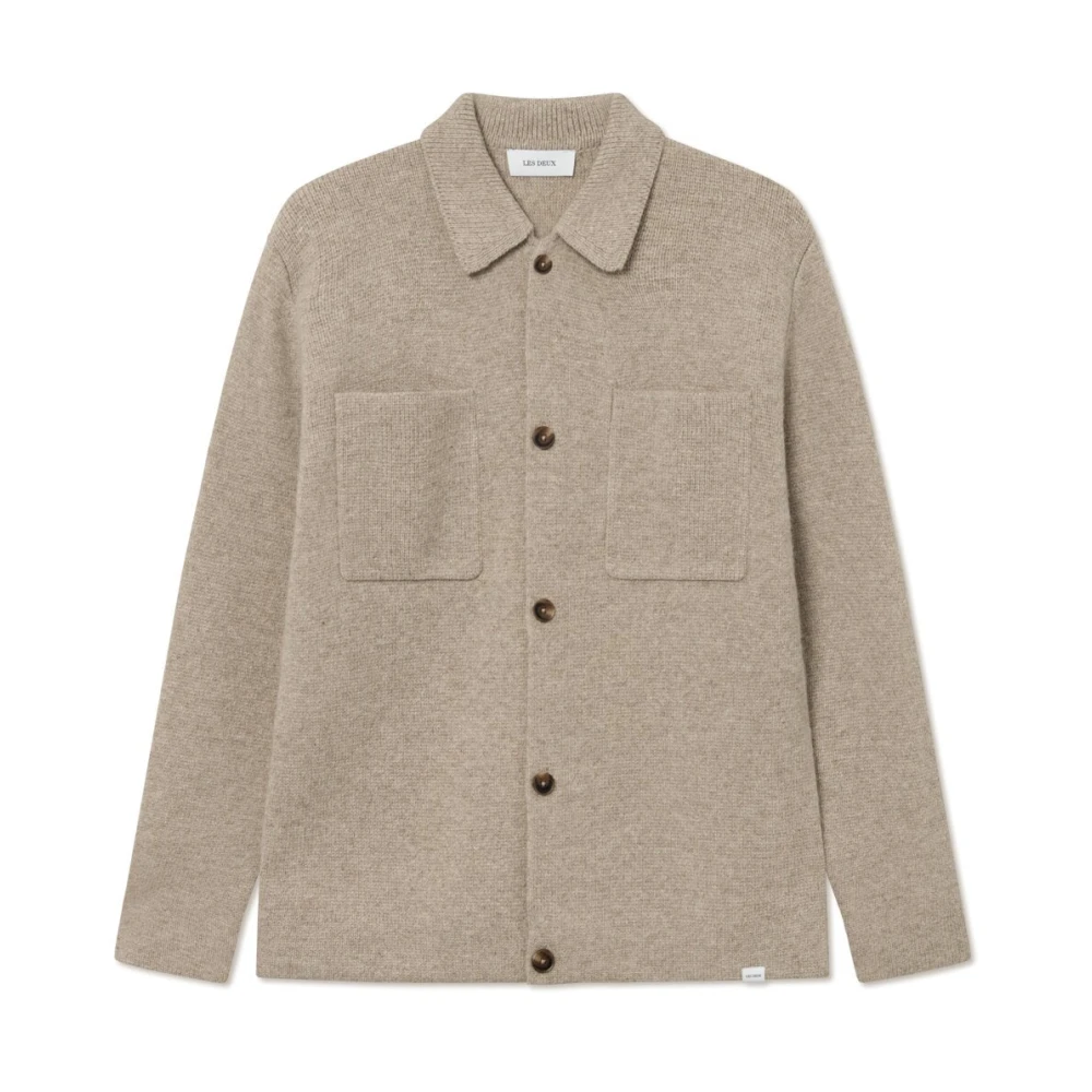 Les Deux Milano Overshirt in Fisher-stijl Beige Heren