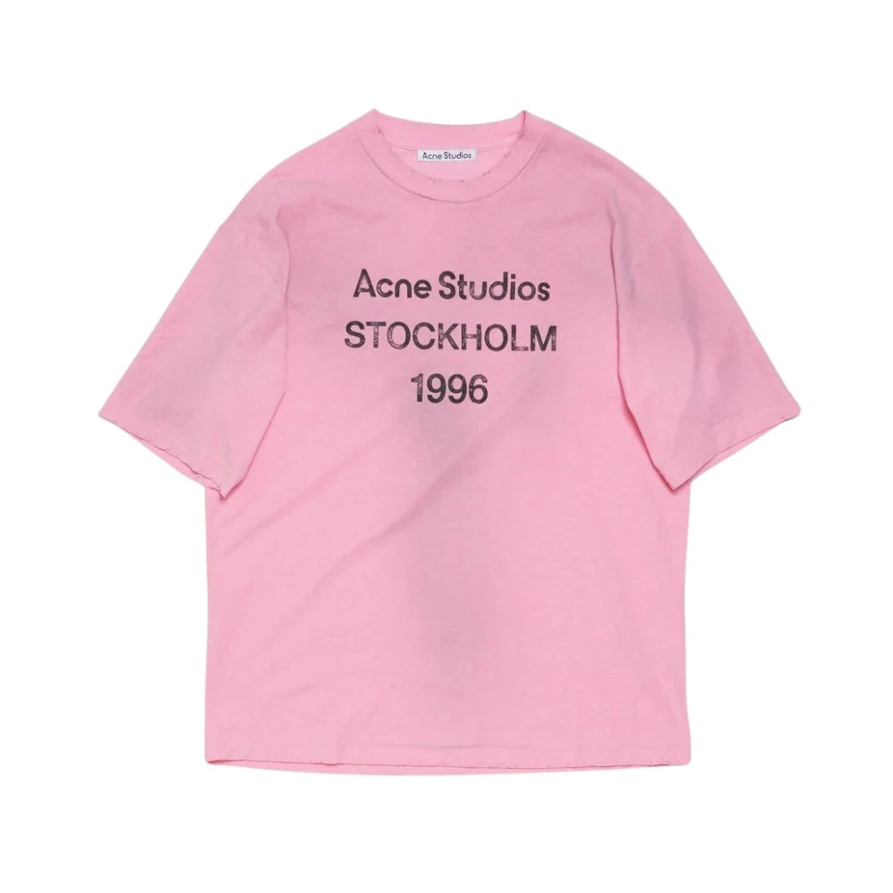 Acne Studios Stijlvol Zwart T-shirt Pink Dames