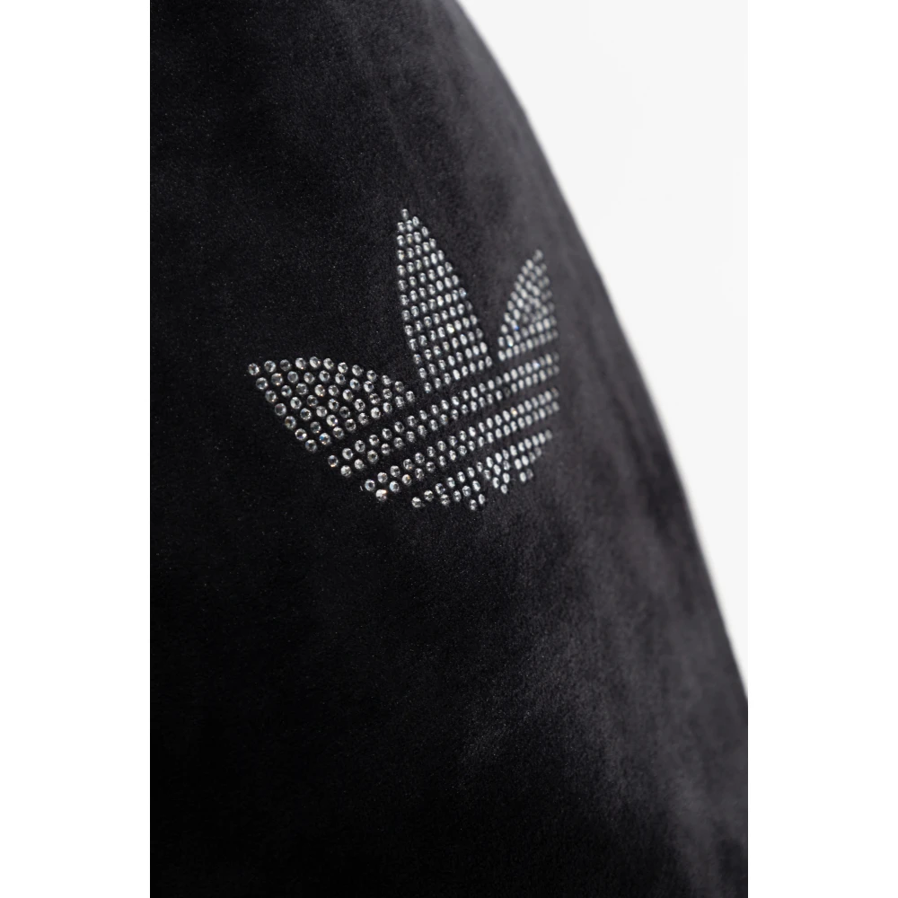 adidas Originals Fluwelen uitlopende broek Black Dames