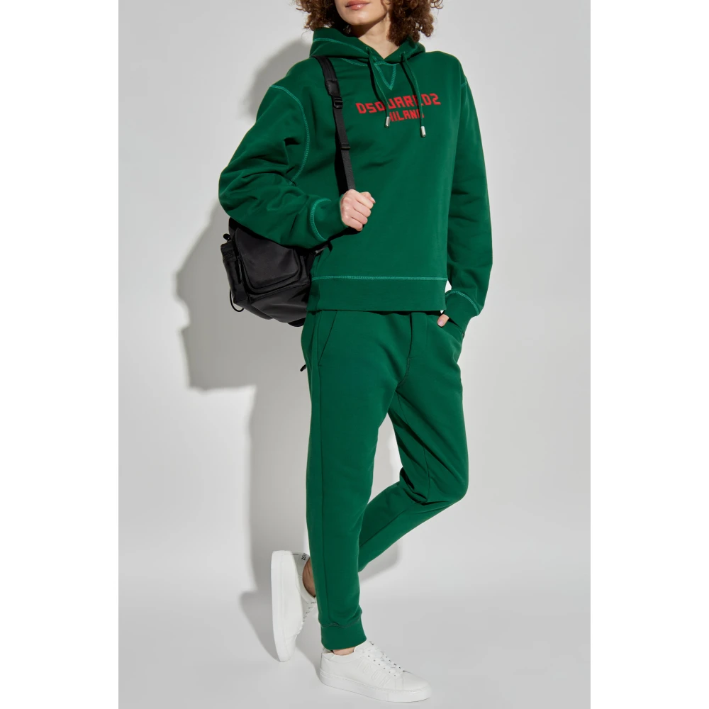 Dsquared2 Sweatshirt met logo Green Dames