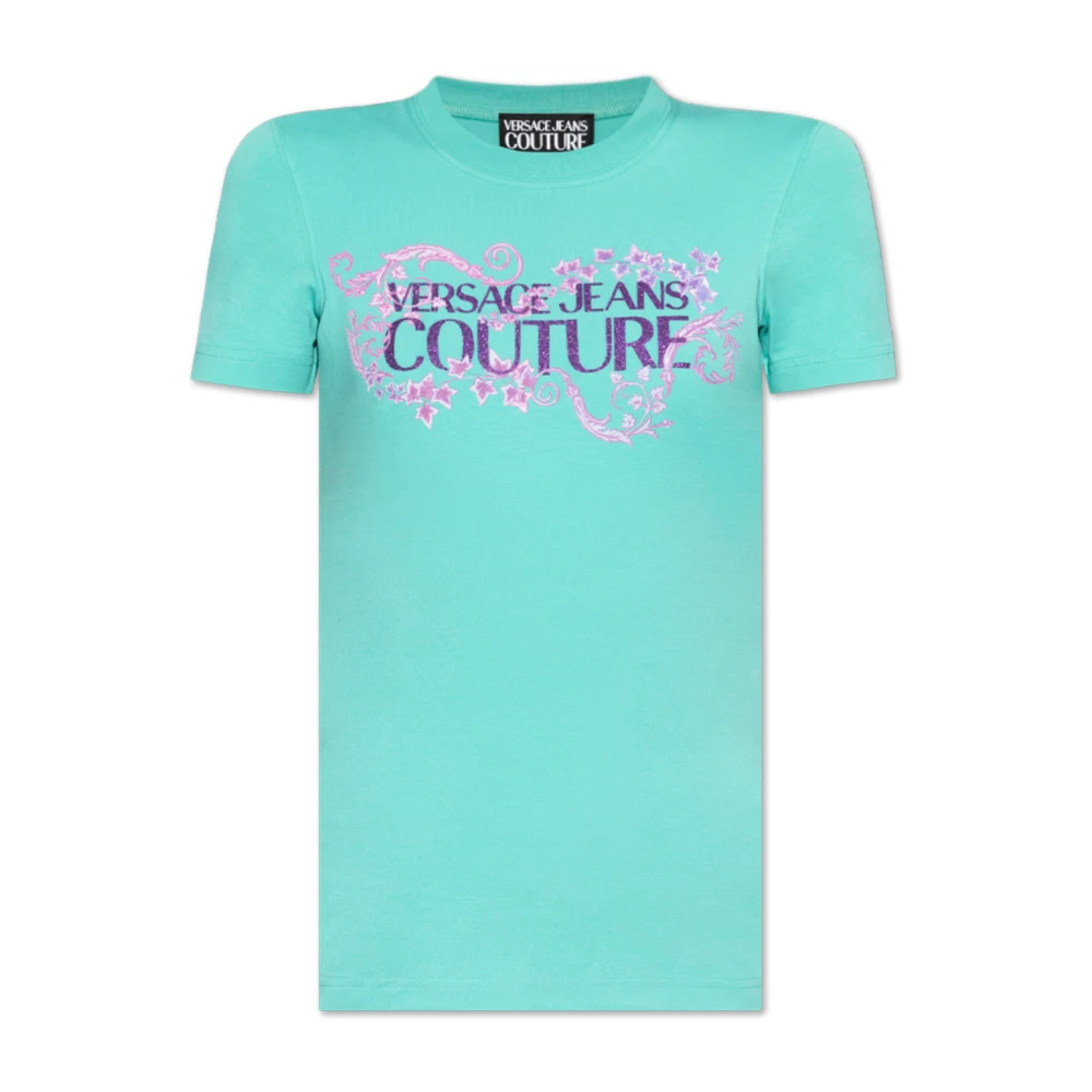 Versace Jeans Couture T-shirt met print Blue Dames