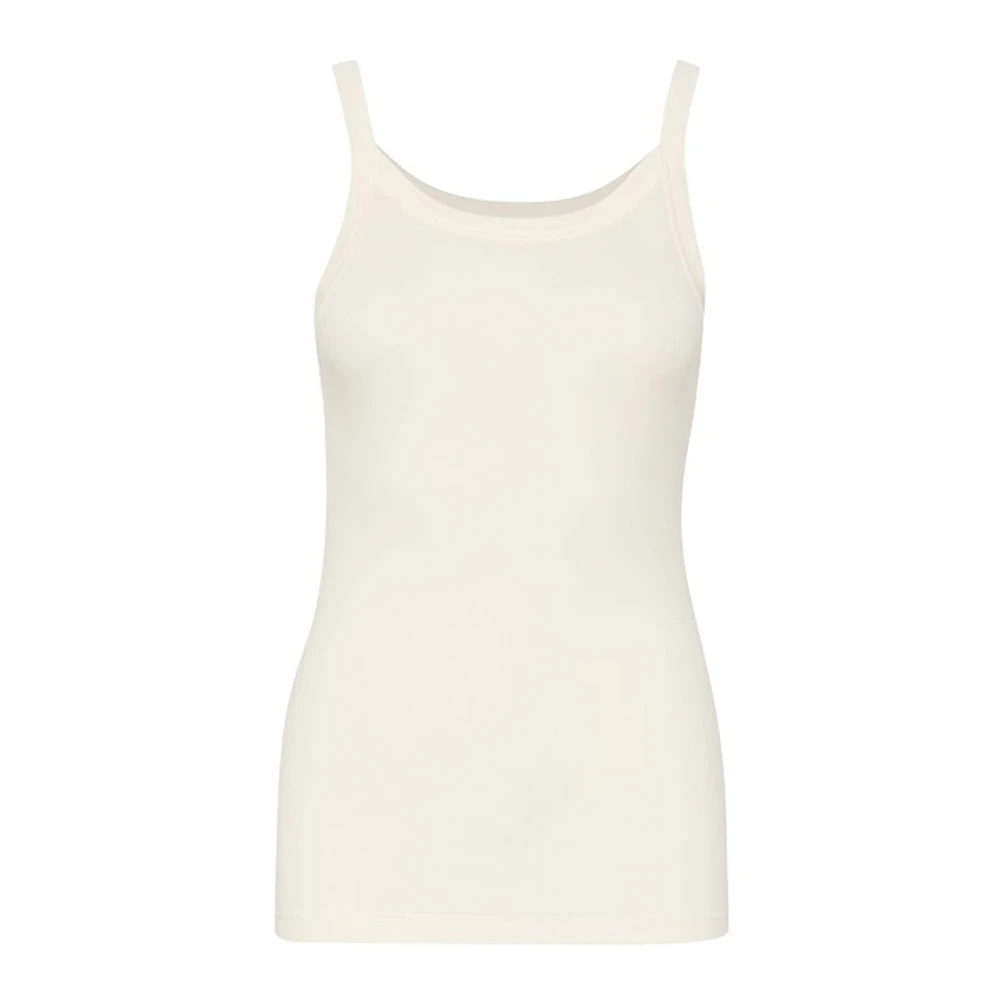 Soaked in Luxury Rollneck Tank Top Whisper White Dames