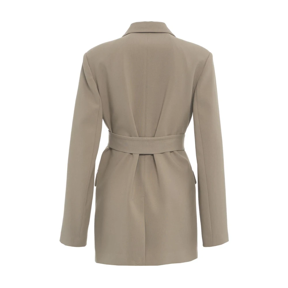 Ottod'Ame Blazer met ceintuur en split Green Dames