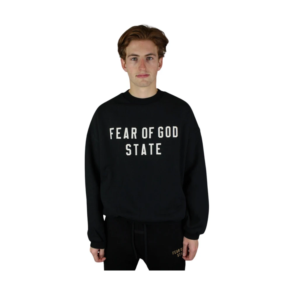 Svart Heavy Fleece Crewneck