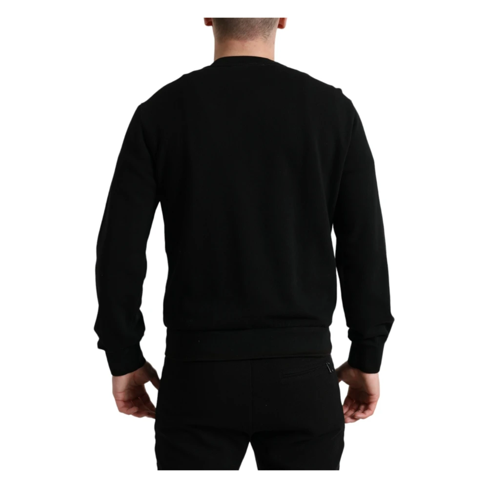 Dolce & Gabbana Elegante katoenmix trui Black Heren