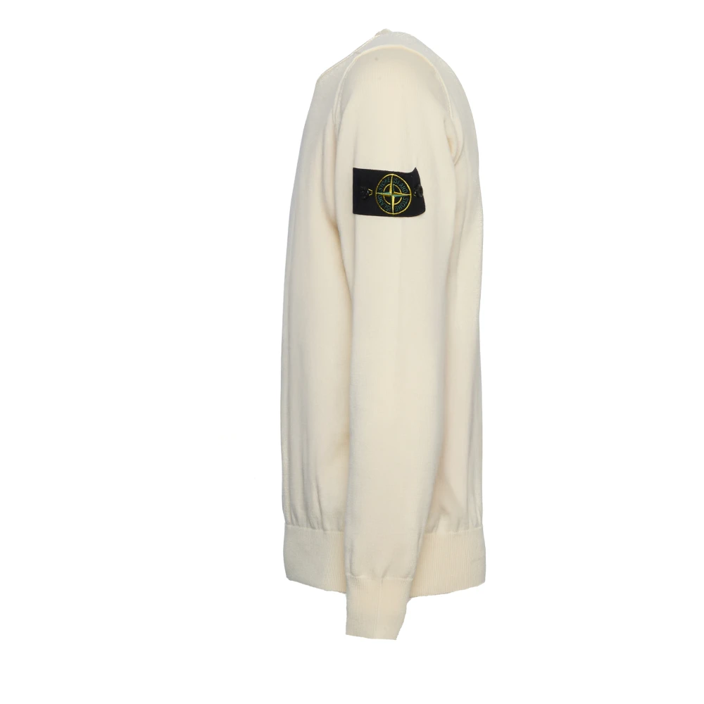 Stone Island Klassieke Crew Neck Sweater in room Beige Heren