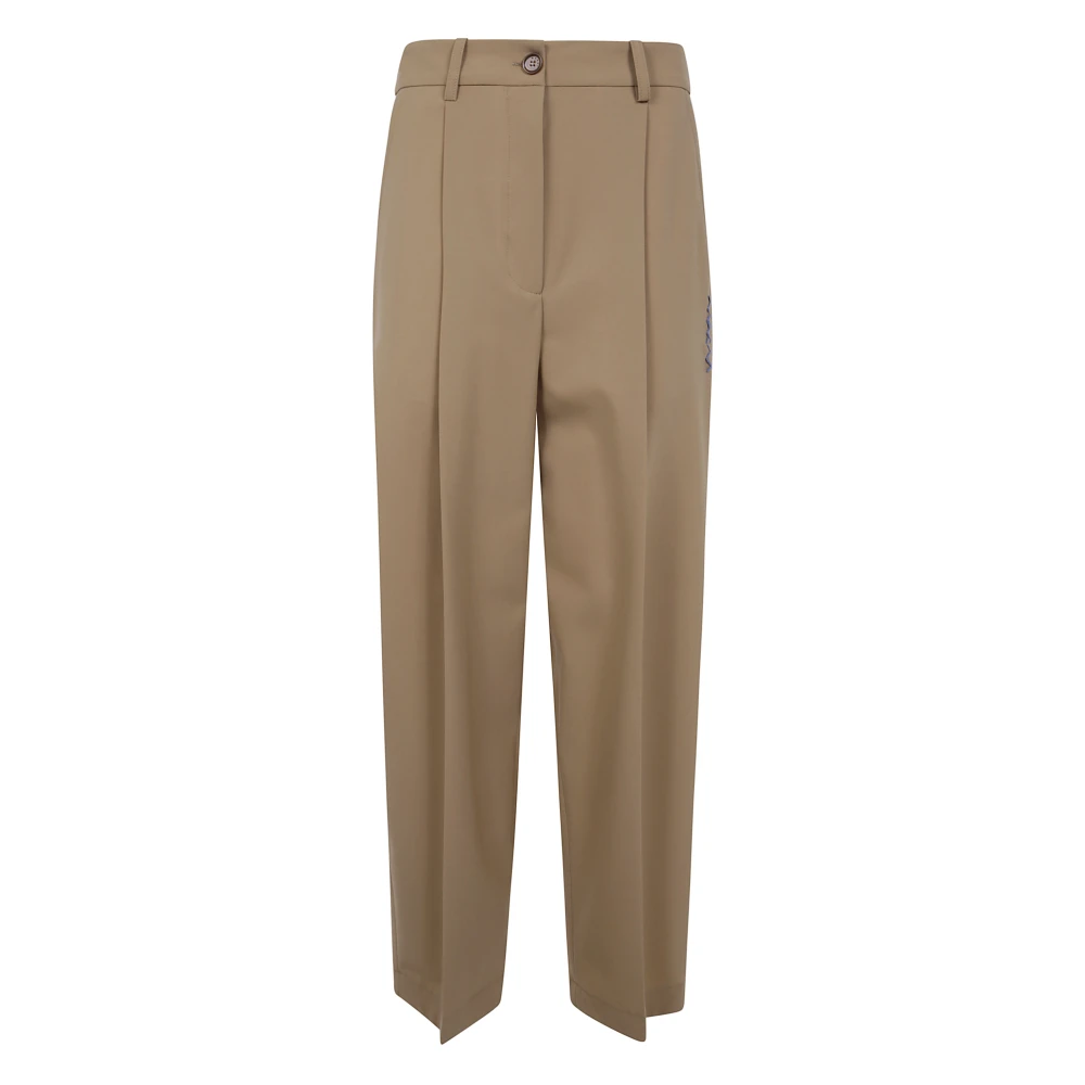 Marni Stijlvolle Wide Leg Broek Brown Dames