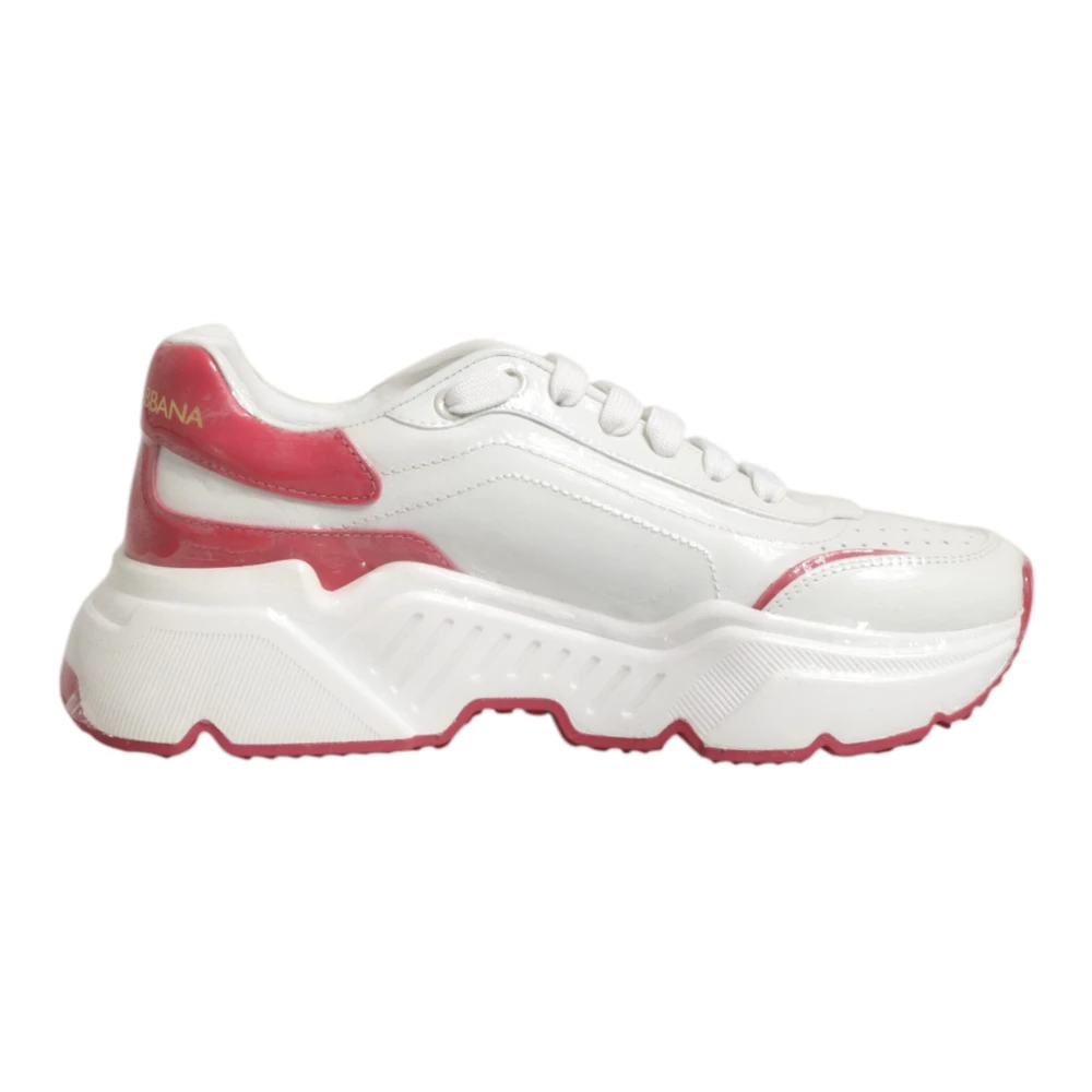 Dolce & Gabbana Women's White Pink Daymaster Low Top Trainers - Sneakers - 4 Uk - Shoes