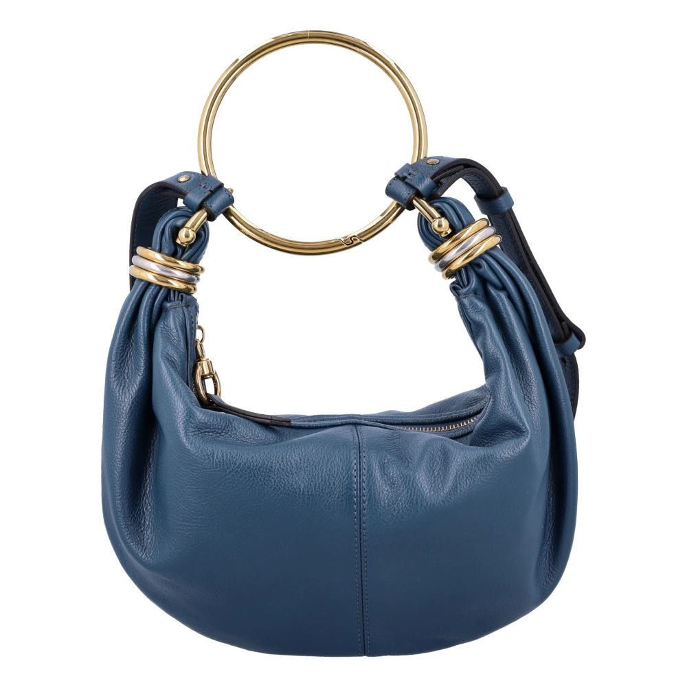 Chloé Blauwe Tapijt Handtas Kleine Armband Hobo Blue Dames