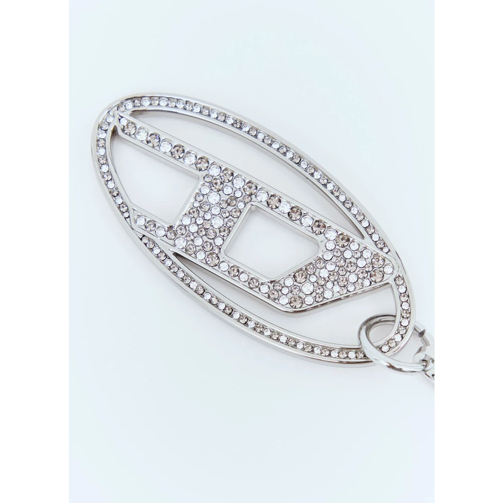 Diesel Kristal Logo Sleutelhanger Hanger Gray Unisex