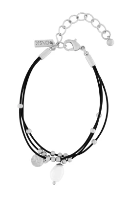 Audrey Pearl String Leather Bracelet