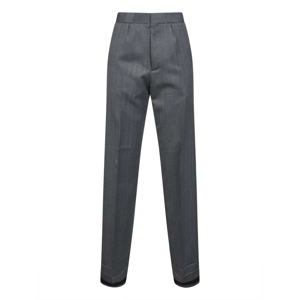 Maison Margiela Women's Gray Tailored Wool Trousers