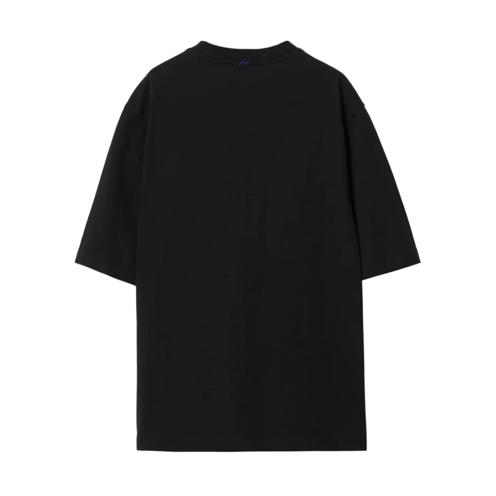 Burberry Zwarte T-shirts en Polos met Equestrian Knight Design Black Heren